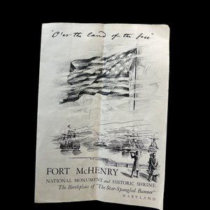 Fort McHenry National Monument and Historic Shrine Vtg Brochure Maryland 1948